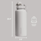 Vesmoon Vessence 32 Oz Stainless Steel Tea Infuser Bottle for Loose Leaf Tea, Water, Herbs, Fruits - Triple Layered Insulated, Leak Proof Bottle with Lid and Clip Handle - 24 Hours Hot/Cold