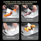 Titanium Cutting Board - 2025 New Upgrade 100% Pure Titanium Cutting Boards For Kitchen, 1 Pack Double-sided food-grade Cutting Board For Cutting Meats, Fruits And Vegetables (12"L x 9"W)