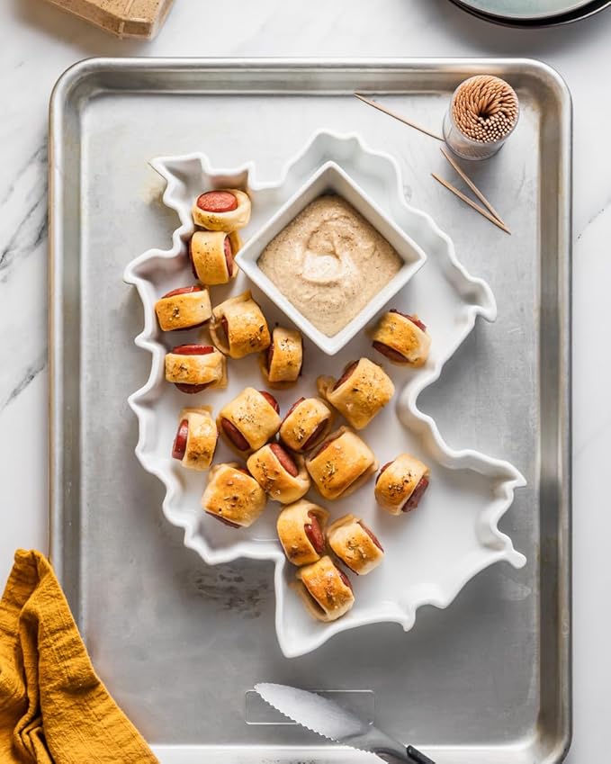 World Plates Germany Shaped Baking Dish Serving Platter or Decorative Tray Charming Porcelain Bakeware Oven Microwave and Dishwasher Safe