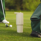 HydroJug Sport - Stainless Steel Tumbler with Straw, Vacuum Insulated, 40oz Leakproof Water Bottle, Ergonomic Design, Reusable, Dishwasher Safe, Rubber Base, Durable for Gym or Outdoors, Cream