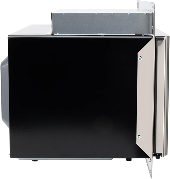 RecPro RV Microwave with Trim Kit | 1.0 Cu. Ft. | 900W | Direct Replacement for Greystone and High Pointe (Stainless Steel)