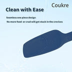Coukre Silicone Spatula Set of 5,High Temperature Resistant, Food Grade Silicone, Dishwasher Safe, for Baking, Cooking (Pure Dark Blue)