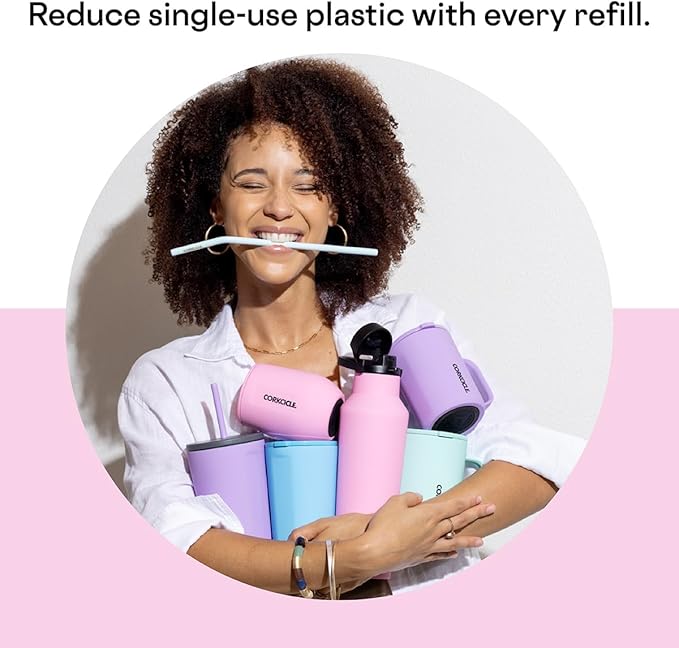 Corkcicle Sport Canteen Insulated Tumbler, Sun-Soaked Pink, 20 oz – Reusable Water Bottle Keeps Beverages Cold for 25 Hours & Hot 12 Hours – Cupholder Friendly Tumbler with Screw-On Cap