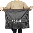 DUEBEL Professional Chef Plating Kit with Apron, 13 Piece Culinary Plating Set, Stainless Steel Plating Tool for Restaurant Plating, Home Cooking and Catering Event(Black)