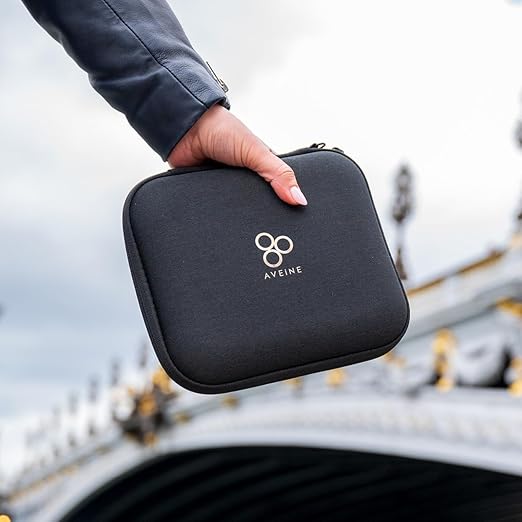 Aveine Electric Wine Aerator with Premium Protective Travel Pouch – Instant & Precise Aeration (1–24h Decanting) – Smart App Integration – Elegant French Design for Wine Lovers