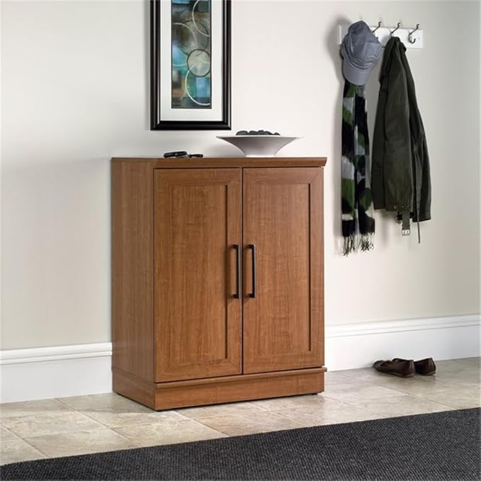 Sauder HomePlus Base Pantry Cabinet, L: 29.61" x W: 17.01" x H: 37.40", Sienna Oak