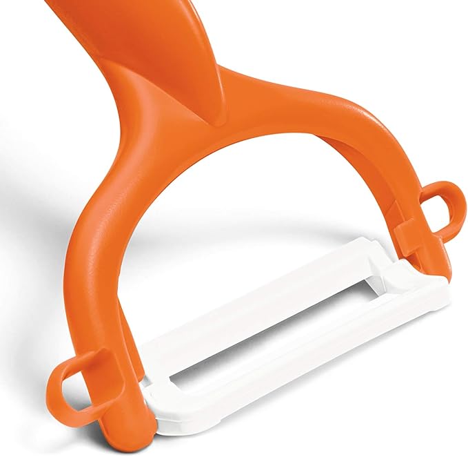 Kyocera Ceramic Horizontal Y Peeler, Orange