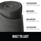 GORILLA GRIP powerGRIP Drawer Shelf and Cabinet Liner, Thick Strong Hold, Non-Adhesive Liners Protect Kitchen Cabinets and Cupboard, Bathroom Drawers, Easy Install, Breathable Mat, 17.5" x20' Charcoal