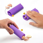 Garlic Press Mincer, 304 Stainless Steel Garlic Press with Garlic Peeler Tube, Heavy Duty Metal Ginger Press, Silver