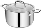 Rorence Stainless Steel Stock Pot: 6 Quart Stockpot with Stainless Steel Handles Capsule Bottom & Tempered Glass Lid …