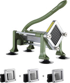 VEVOR French Fry Cutter, Potato Slicer with Stainless Steel Blades, Manual Potato Cutter Chopper with Suction Cups, Great for Potato, French Fries, Cucumber, Vegetables, Carrot