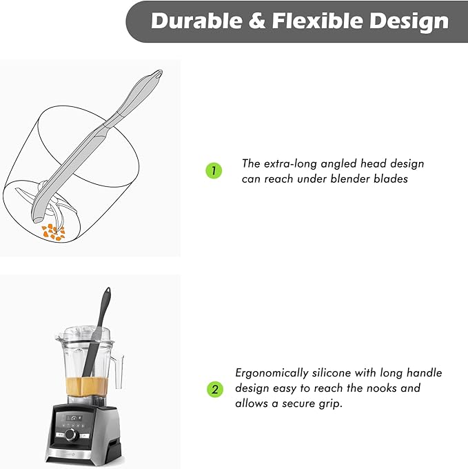 Silicone Blender Spatula, Slim Blade Scraper Accessory Designed for Vitamix Blender Blades1