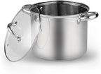 Cook N Home Stockpot with Lid, Basics Stainless Steel Soup Pot, 12-Quart