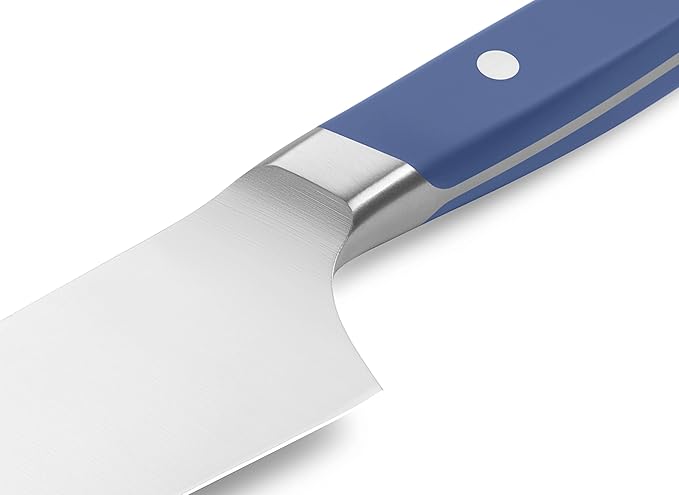 Misen 8" Chef Knife – High Carbon Japanese AUS-10 Stainless Steel – Hybrid German & Japanese Blade – Precision Kitchen Knife for Professionals & Home Cooks – Ultimate Cutting Performance - Blue