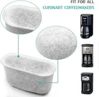 KEEPOW Reusable Coffee Filter Replacement 14 cup Compatible with Cuisinart DCC-3200 DCC-1200 Coffee Maker, Gold Tone Coffee Filter Basket 10 12 14 Cup, 1+6