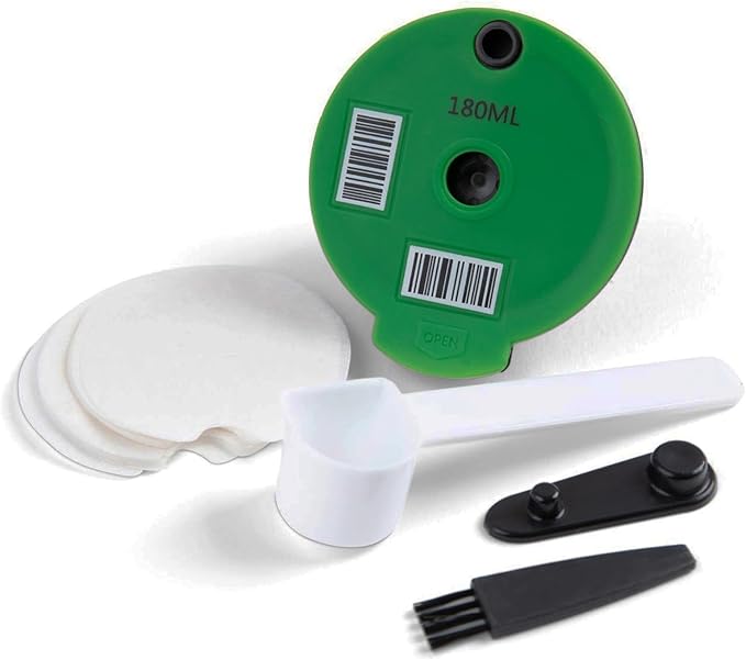 My-Cap Reusable Coffee Capsule Disc with Silicone Lid - Coffee Disc & Filter Set for Bosch Tassimo Brewer - Make Your Own Coffee Pod Discs - Reuse & Refill