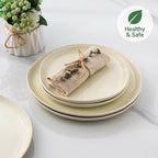 AmorArc Ceramic Dinnerware Sets,Handmade Reactive Glaze Plates and Bowls Sets,Highly Chip and Crack Resistant | Dishwasher & Microwave Safe Dishes Set, Service for 6 (18pc)