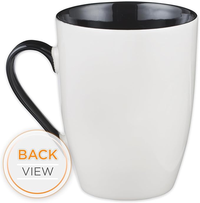 Christian Art Gifts Inspirational Ceramic Coffee & Tea Scripture Mug for Women Nurses: Strength & Dignity Encouraging Proverb, Microwave/Dishwasher Safe Novelty Cup, Cute Heart, White & Black, 12 oz.