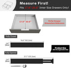 Utoplike 4 pcs Bamboo Kitchen Drawer Dividers Large, Adjustable Black Drawer Organizers, Spring Loaded, Works in Kitchen, Dresser, Bathroom, Bedroom, Drawer, Desk, 2.4" H