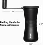 MiiR New Standard Hand Grinder, Manual Coffee Grinder - Precision Grinding, Six Adjustable Settings, Durable Stainless Steel Burrs, 45g Bean Capacity
