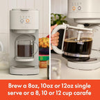 BELLA VersaBrew 2-in1 Coffee Maker, K-Cup compatible, Brew 3 Sizes Carafes & Single Serve Cups, Dishwasher Safe Reusable Filter & Filter Holder, Iced Coffee Function, 60oz Tank, Oatmilk