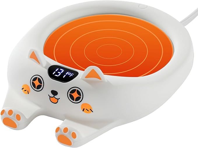 PUSEE Coffee Mug Warmer Auto Shut Off, 3 Temp Coffee Warmer for Desk, Candle Warmer Plate Safely Melt The Candle Releases Scents,Enjoy Your Warm Coffee Tea,Coffee Gifts for Women Men