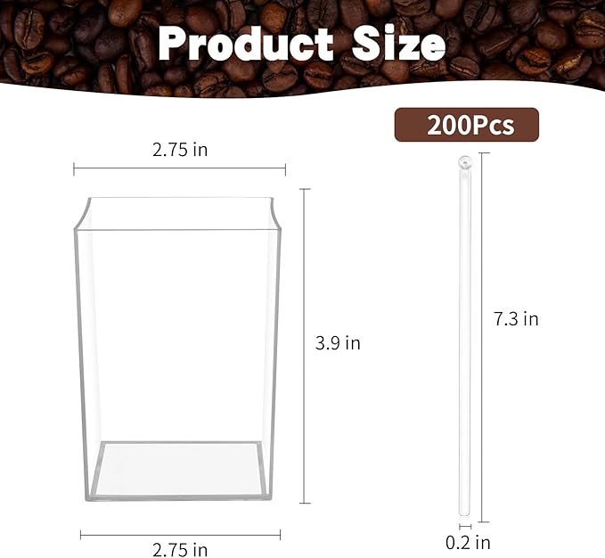 101 Pcs Swizzle Stir Sticks for Cocktails 7 Inch Coffee Stick Holder Clear Crystal Coffee Stirrers Crystal Reusable Swizzle Sticks for Stirrers Holder Round Acrylic Drink Coffee Party Supplies
