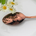 Alata Kate Rose Gold Mirror 40-Piece Silverware Set,Service for 8,Stainless Steel Flatware Set,Mirror Cutlery Set,Dishwasher Safe