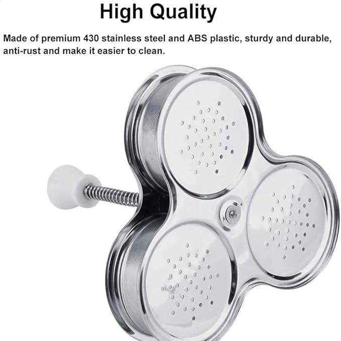 Egg Poachers with 3 Stainless Steel Grids, Non Stick Pocket Egg Cups for Quick, Easy, and Nutritious Breakfast