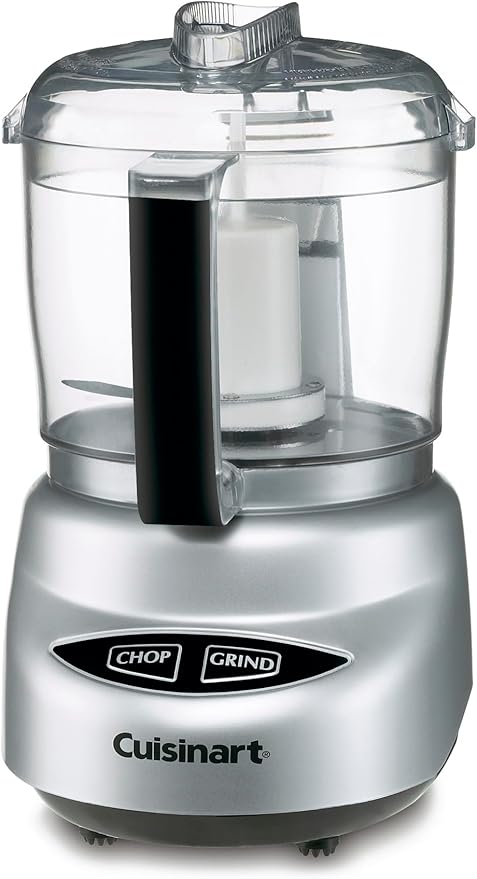 Cuisinart Mini-Prep Plus Food Processor, 24-Ounce Mini Food Processor to Chop Herbs, Vegetables, and Hard Cheese, 24-Ounce Work Bowl, Reversible Stainless Steel Blade, DLC-2ABC, Brushed Chrome/Nickel