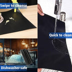 Oven Liners for Bottom of Oven, 2 Pack Large Thick Heavy Duty 100% Non-stick Reusable Teflon Oven Mat, 25”x17” Baking Mat for Electric, Gas, Toaster Ovens, Grills,Kitchen Friendly Cooking Accessory