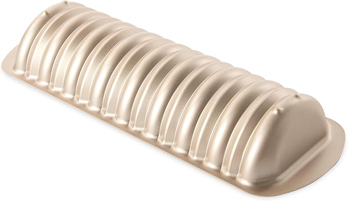 Nordic Ware Formed Cinnamon Bread and Almond Loaf Pan, 4 Cup, Golden Hour