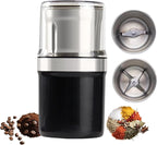 Voltix Electric Multi-Use Cup Grinder, Large Capacity Stainless Steel, Portable Electric Coffee Grinder & Spice Grinder for Home Kitchen, One Touch Coffee Mill for Beans, Spices (Dual Blade Set)