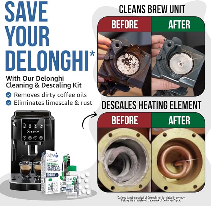 Caffenu Cleaning & Descaling Kit Compatible with DeLonghi Coffee Machines