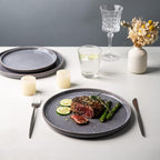 AmorArc Stoneware Dinnerware Sets,Round Reactive Glaze Ceramic Plates and Bowls Set,Highly Chip and Crack Resistant | Dishwasher & Microwave Safe Dishes,Service for 4 (12pc)