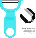 Original Vegetable Peeler, Potato Peelers for kitchen Carbon Steel Blade 3-Pack Orange/Blue/Yellow