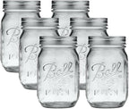 Ball Regular Mouth Glass Mason Jars with Lids and Bands, Used for Canning (Pint, 16 Ounce (Pack of 6))