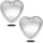 Heart Shape Cake Pan, Aluminum Cake Pan, For Valentine's Day Wedding Birthday and Other Occasions (8×2 inch heart cake pan set of 2)