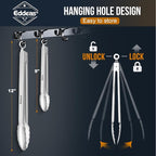 All Metal Tongs For Cooking - Heat Resistant 600 Degrees Stainless Steel Kitchen Tongs, Set of 2-9" & 12 inch, Locking Tongs, For Food,Salad, BBQ, Grilling, Dishwasher safe