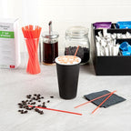 Restaurantware Restpresso 7 Inch Cocktail Stirrers 500 Disposable Coffee Stirring Rods - Premium Odorless Red Plastic Stirrers For Coffee For Hot And Cold Drinks For Bars Or Offices