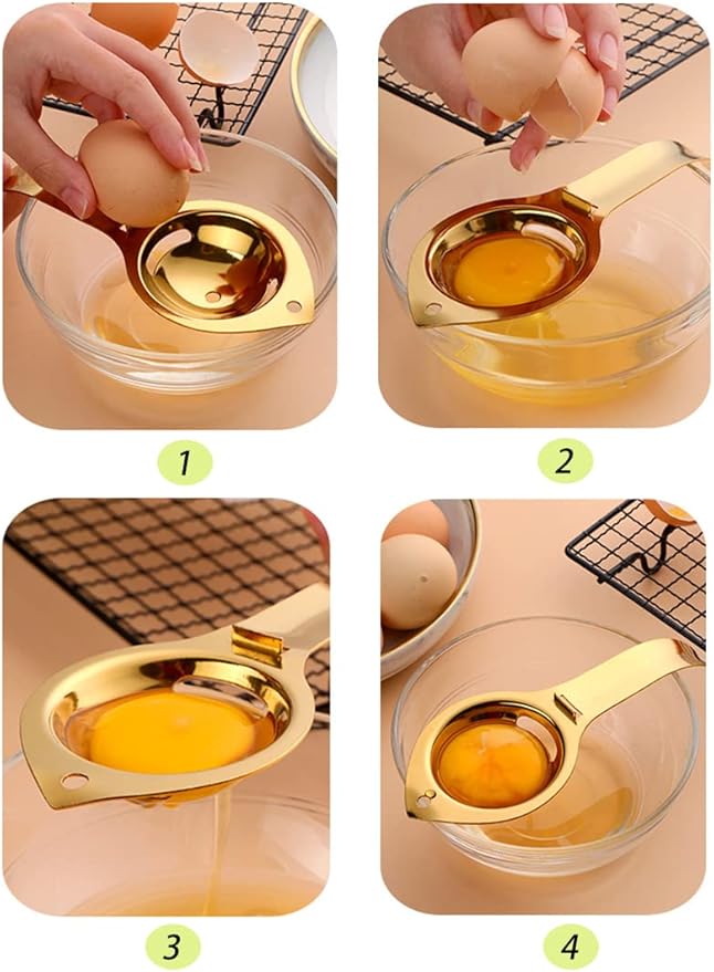 Egg Separators, Egg Yolk White Separator Filter, Egg Extractor, Kitchen Gadget, Silver