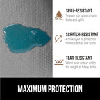 GORILLA GRIP Slip Resistant Drawer and Shelf Liner 2 Pack, Non Adhesive Water Resistant, Easy Clean and Trim, Smooth Surface Liners for Kitchen Cabinet, Shelves, Drawers, Pantry, 12 in x 20 FT, Gray