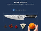 Men Gifts: Damacus Chef Knife - Gifts for Dad, Birthday Gift from Daughter Son Kids, Full Tang G10 Handle, Christmas, Thanksgiving Best Dad Ever Father Gifts
