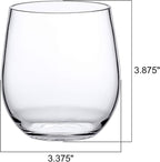 Amazing Abby - Cindy - 14-Ounce Unbreakable Tritan Wine Glasses (Set of 6), Plastic Stemless Wine Tumblers, Reusable, BPA-Free, Dishwasher-Safe, Perfect for Poolside, Outdoors, Camping, and More