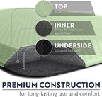 KANGAROO Thick Ergonomic Anti Fatigue Mats for Kitchen Floor, 48x20, Cushioned Standing Office Desk Mat, Waterproof Scratch Resistant Topside, Supportive All Day Comfort Padded Foam Rugs, Sage Green