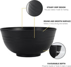Homienly Cereal Bowl Set, Wheat Straw Bowls for Kitchen, Unbreakable Lightweight Bowl Set of 8, Microwave and Dishwasher Safe Bowls, Reusable Bowl for Serving, Cereal, Snack,Fruit(Black, 26 OZ)