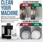 Milk Frother Cleaner for Coffee Machines. Alkaline Up to 32 Cleans