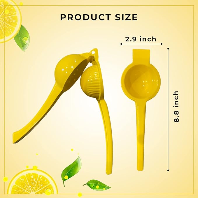 Lemon Squeezer Orange Juice Extractor Juicer Handheld Heavy Duty Sturdy Squeezer Lime Press Squeezer Seed Catcher Manual Hand Juicer Citrus Press Easy to Use Effortless