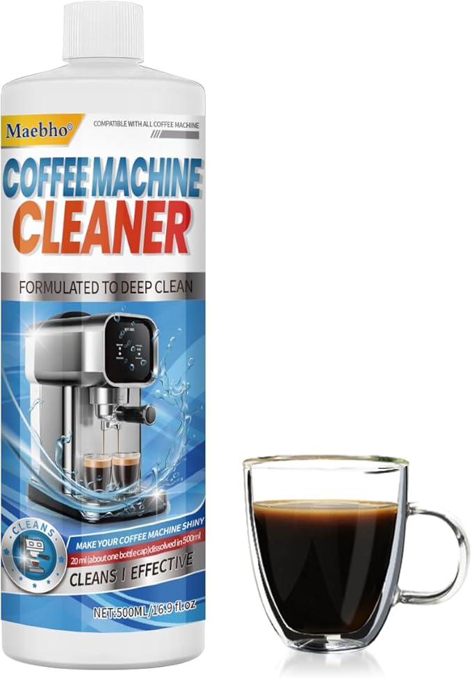 Coffee Machine Descaling Solution 16.9 oz (4 Uses)– Universal Descaler Cleaner Compatible with Keurig,Nespresso,Breville,Delonghi, Ninja - Espresso Coffee Maker Cleaning Solution