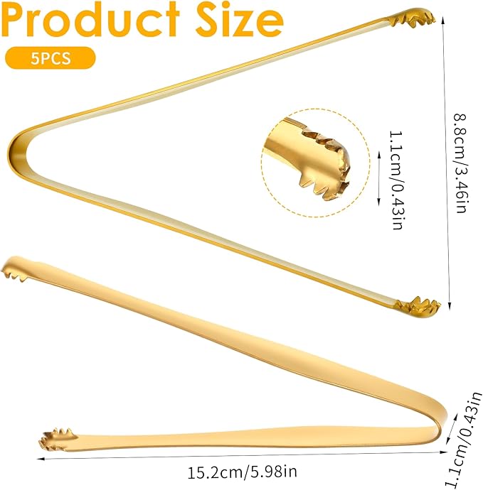 5 Pcs Egg Chalaza Removal Tool, 6 Inch Stainless Steel Eggs Separators for Yolk, Multipurpose Egg Membrane Chalaza Removal Tool Kitchen Tongs for Cooking Cake Bakers Pastry Chefs